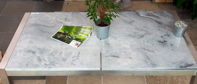 Naturstein Tisch, 2-teilig Marmor