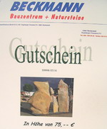 Geschenkgutscheine - Bauzentrum Beckmann