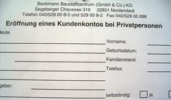 Kundenkonto - Bauzentrum Beckmann